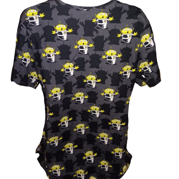 Toy Story's "Little Green Men" Aliens Scrub top by Disney - Pixar - Picture 2 of 4